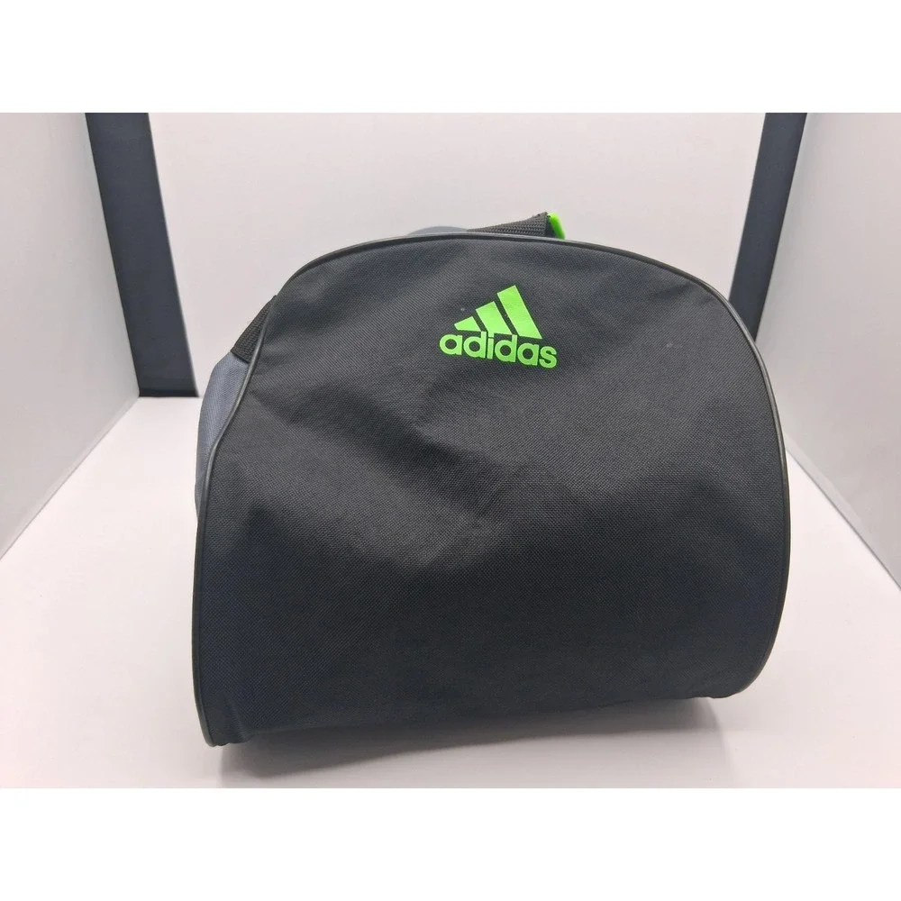 Adidas Gray Duffle Gym Bag Small Travel Sports Carry On Zip Logo